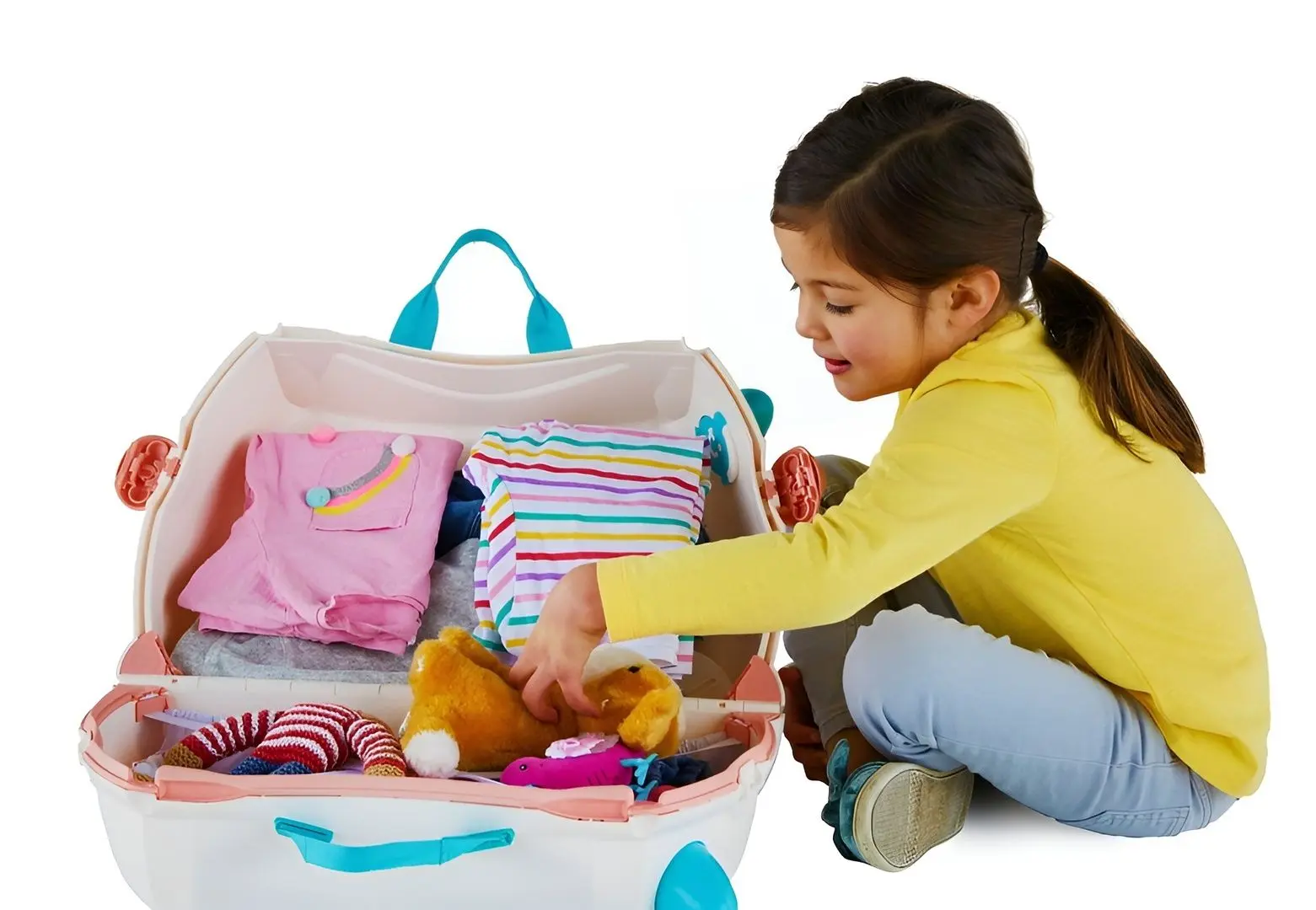 Valiza pentru copii Trunki Lama Lola Tru-0356 (Beige/Blue) - 6