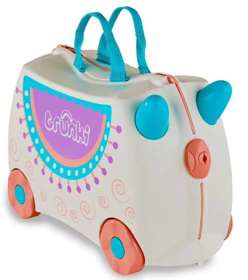 Valiza pentru copii Trunki Lama Lola Tru-0356 (Beige/Blue)