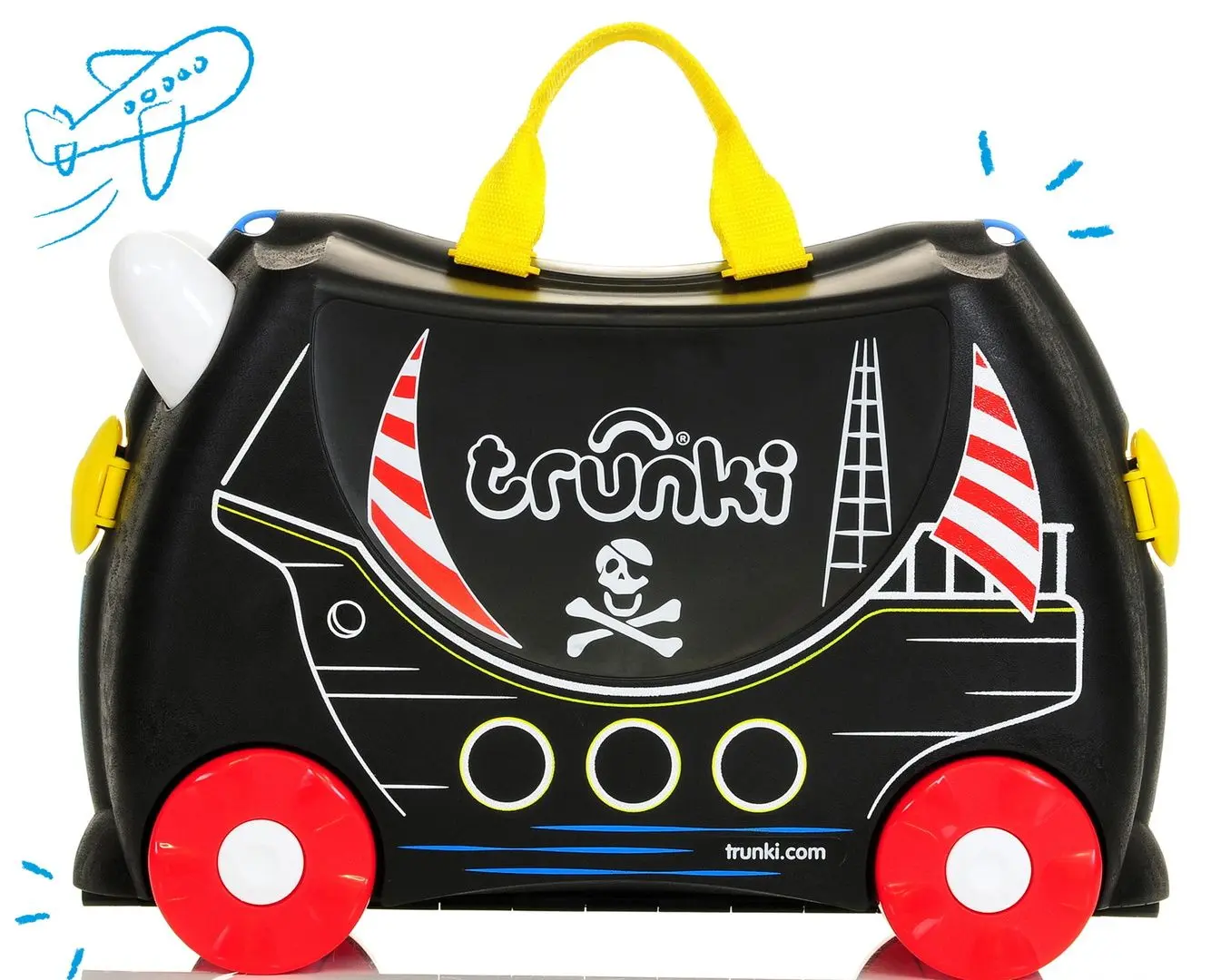 Valiza pentru copii Trunki Pedro the Pirate Ship TRU-0312 (Black) - 2