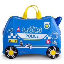 Valiza pentru copii Trunki Percy Police Car TRU-0323 (Blue)
