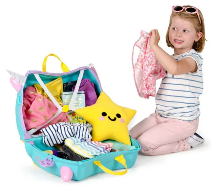 Valiza pentru copii Trunki Unicorn Una TRU-0287 (Blue/Yellow) - 6