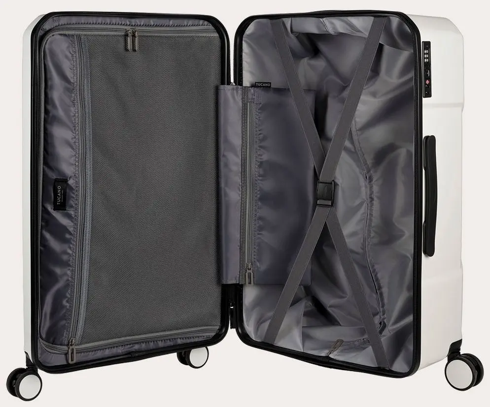 Valiza Tucano Iron Rigid M 72L (White)