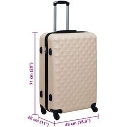 Valiza VidaXL 92426 L (Gold) Thumb