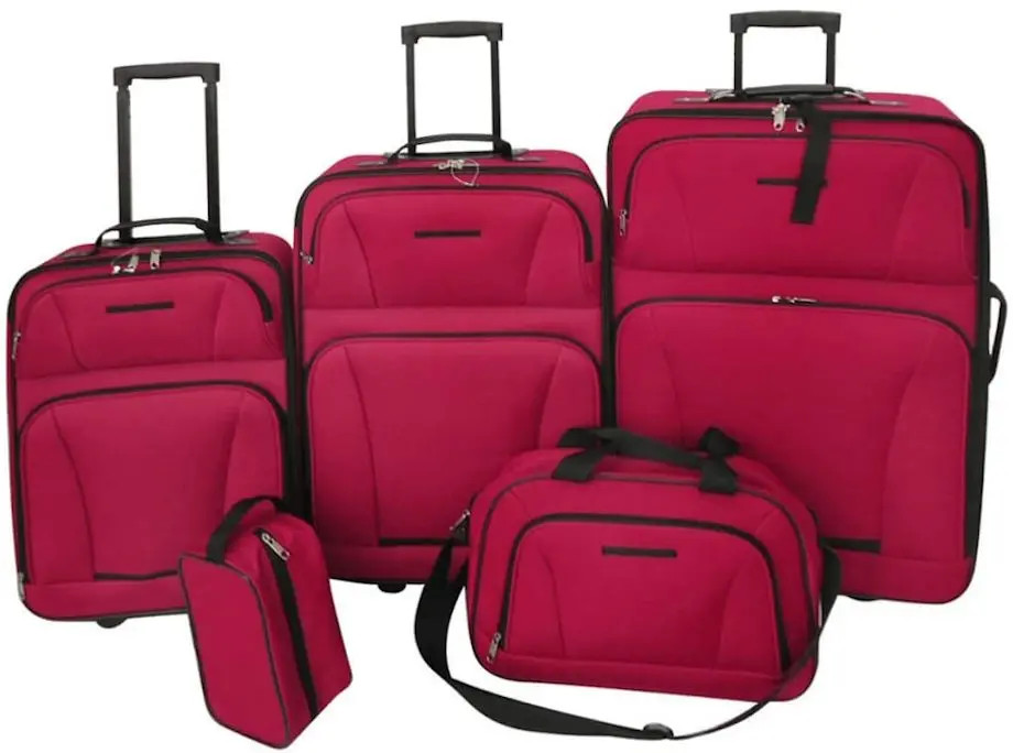 Set valize VidaXL 90155 5pcs (Red)