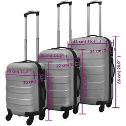 Set valize VidaXL 91142 S/M/L (Gray) Thumb