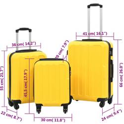 Набор чемоданов VidaXL 91876 S/M/L (Yellow) Thumb