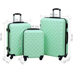 Set valize VidaXL 92415 S/M/L (Mint Green) Thumb