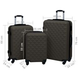 Set valize VidaXL 92417 3pcs (Anthracite) Thumb
