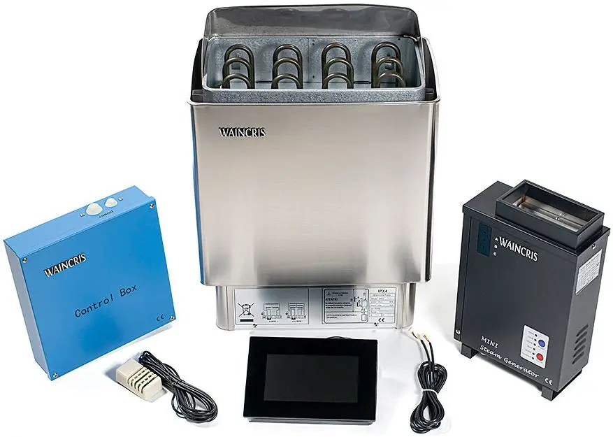 Комплект электрокаменка+парогенератор Waincris One Touch OCS60-ST (Inox)