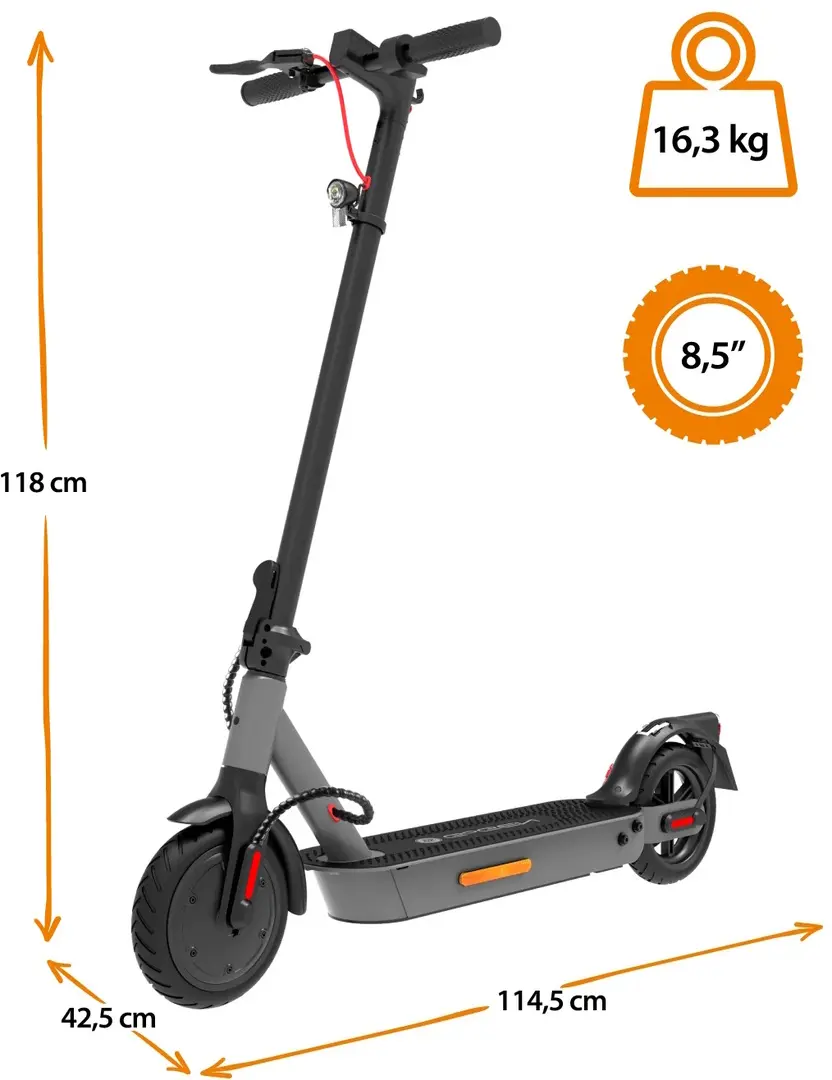 Trotineta electrica GoGEN Voyager Energy S611W (White/Black) - 6