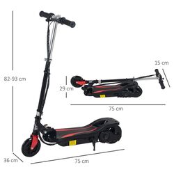 Trotineta electrica Homcom AA1-077BK (Black/Red) Thumb