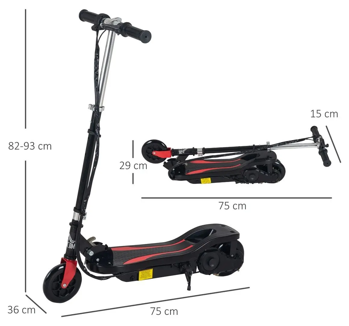 Trotineta electrica Homcom AA1-077BK (Black/Red) - 4
