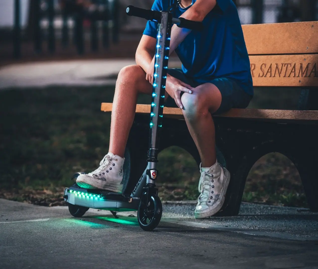 Электросамокат Razor Power Core E90 Lightshow (Silver)