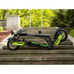 Trotineta electrica Techlife Q3 (Black/Green) Thumb