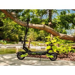 Trotineta electrica Techlife Q3 (Black/Green) Thumb