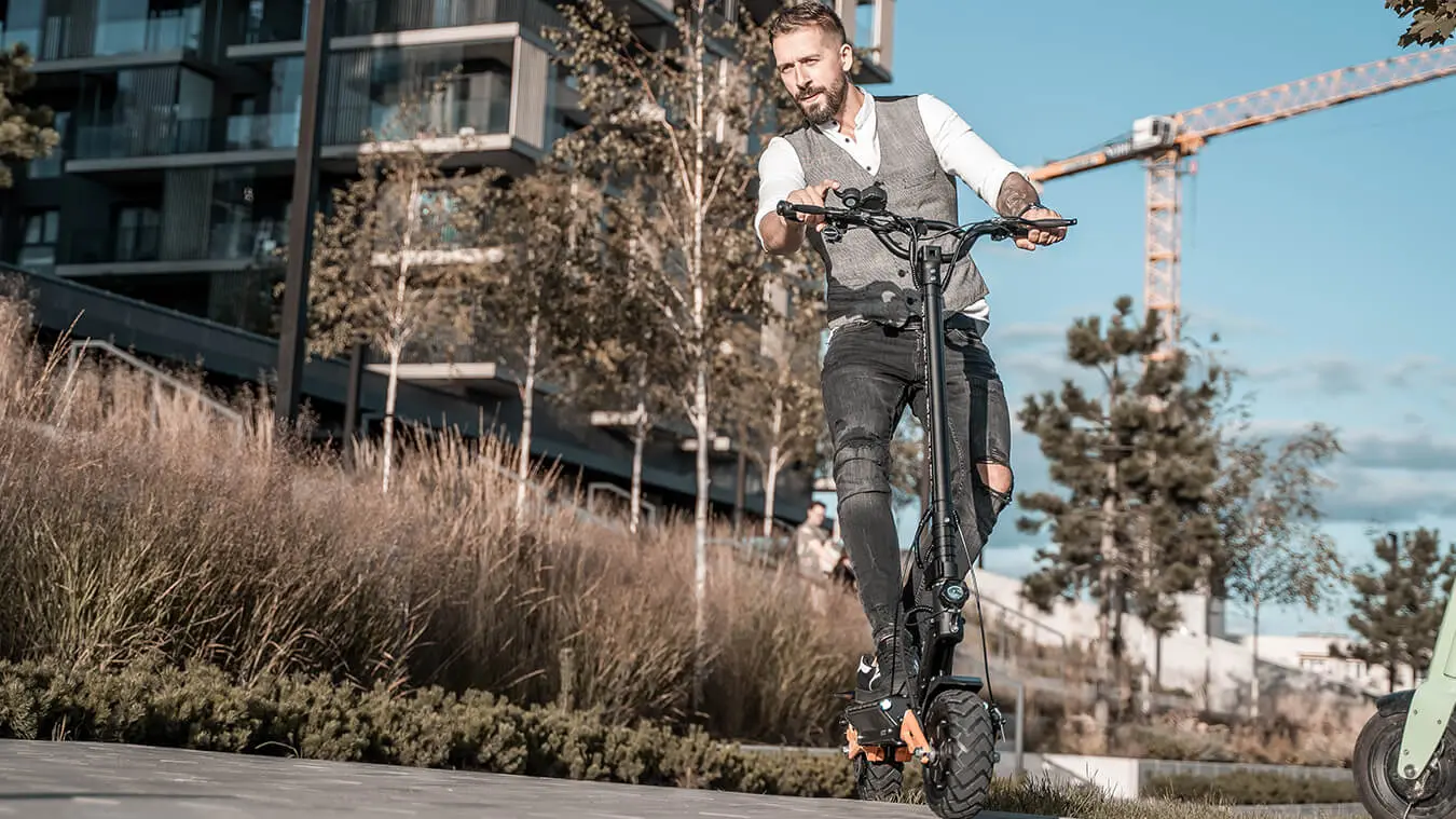 Электросамокат Tibo Epic+ (Black/Orange) - 3