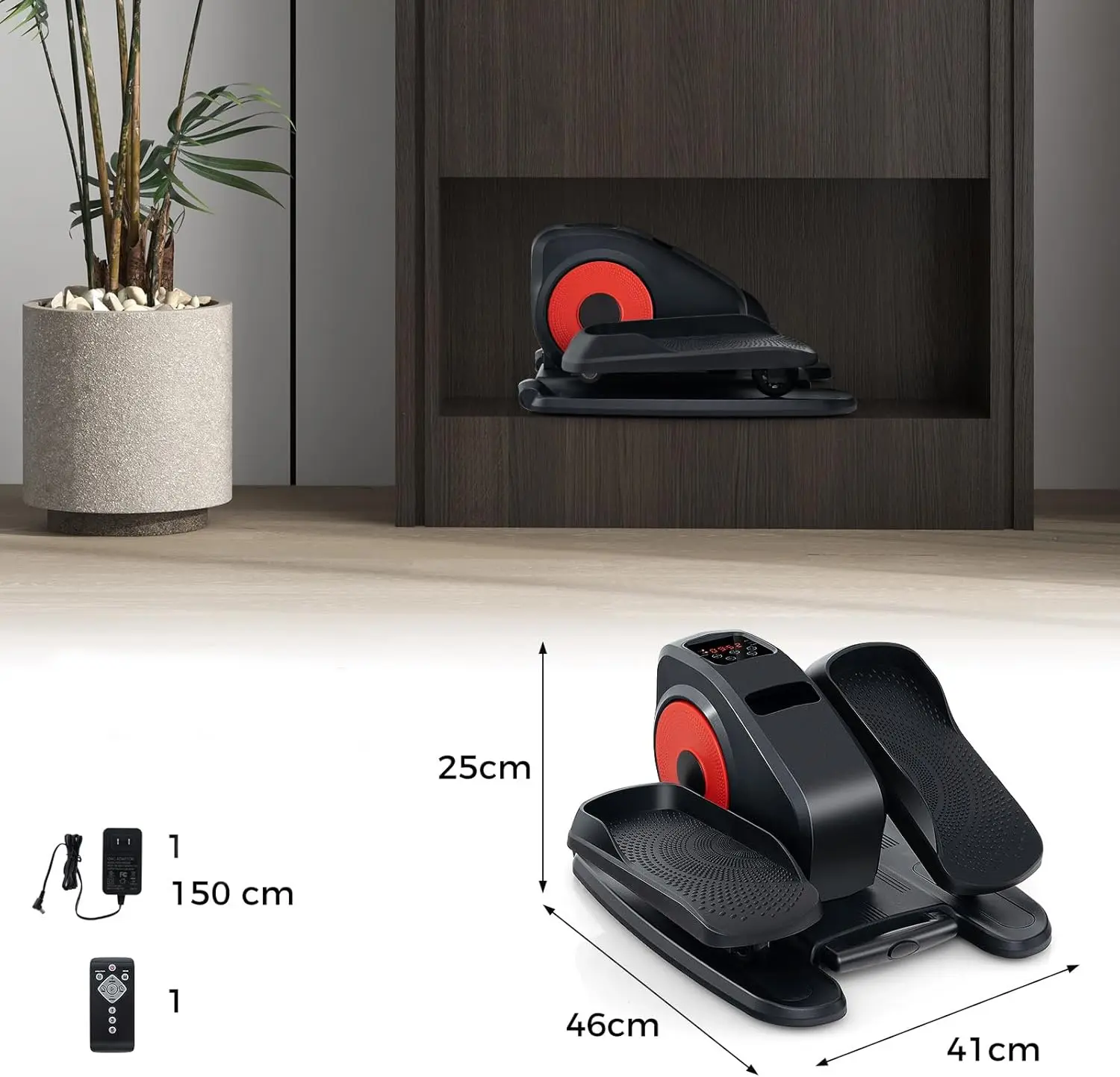 Эллиптический тренажер Costway SP38164DE-RE (Black) - 2