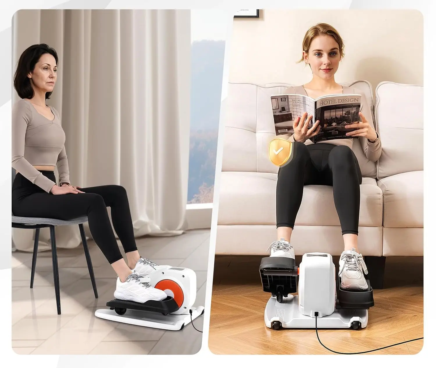 Эллиптический тренажер Costway SP38164DE-WH (White) - 2