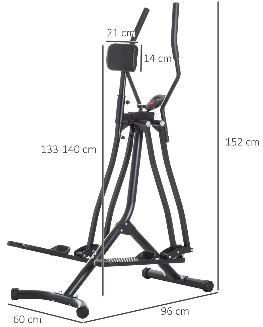 Bicicleta eliptica Homcom A90-137BK (Black)