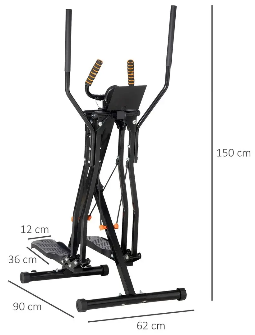 Bicicleta eliptica Homcom A90-322V00BK (Black)