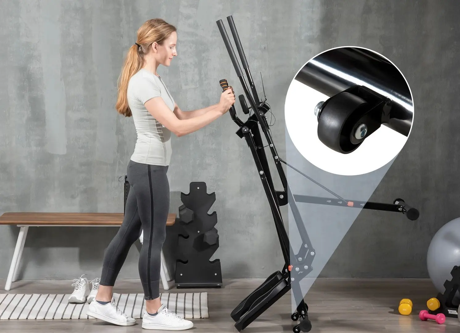 Bicicleta eliptica Homcom A90-322V00BK (Black)