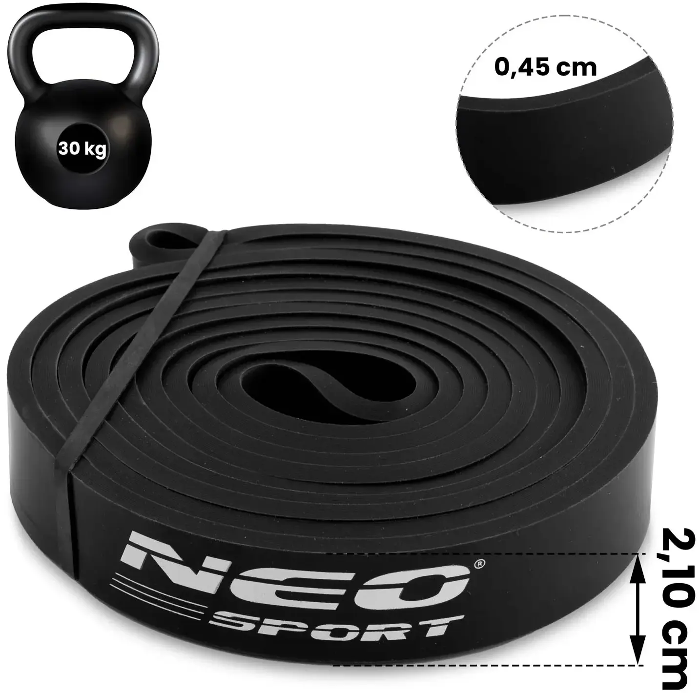 Лента тренировочная Neo Sport NS-960 (Black) - 6