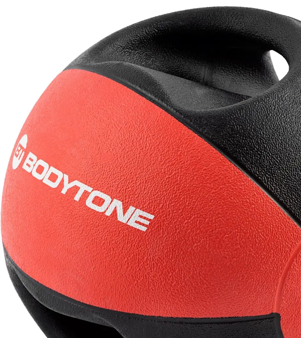 Minge medicinala cu maner Bodytone MB8 8kg (Black/Grey)