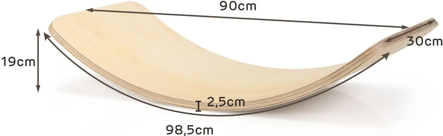 Placa pentru echilibru Costway SP37622NA (Natural)