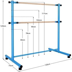 Балетный двойной станок Costway SP37446BL (Blue) Thumb