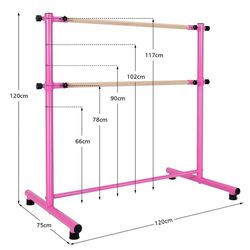 Балетный двойной станок Costway SP37446PI (Pink) Thumb