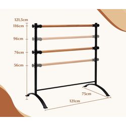 Балетный двойной станок Costway SP37862BK (Black/Wood) Thumb