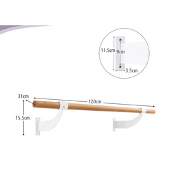 Bara de balet Costway SP37861WH (Natural/White) Thumb