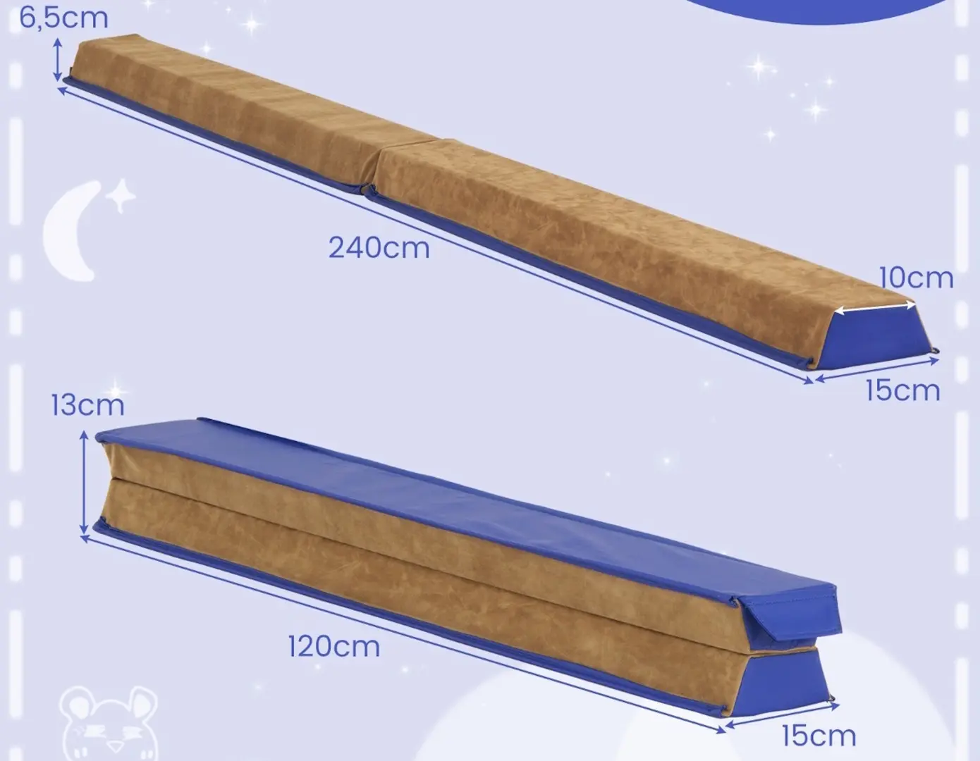 Barna de echilibru Costway FH10069BL (Blue/Brown)