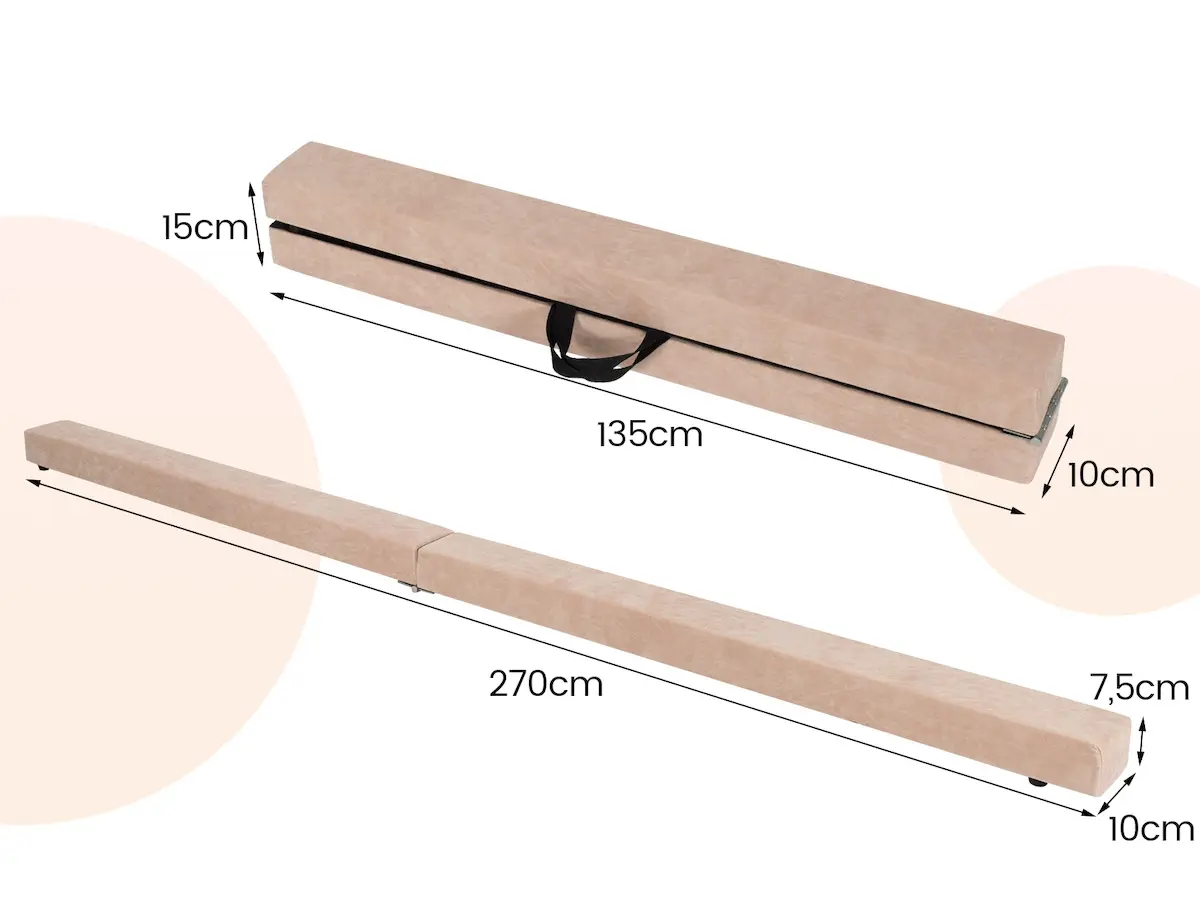 Бревно гимнастическое Costway FH10130CF (Brown) - 2