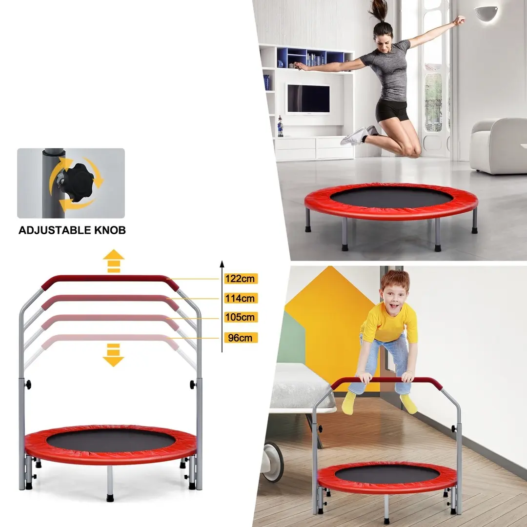 Trambulină fitness Costway TW10009RE 101cm (Black/Red)