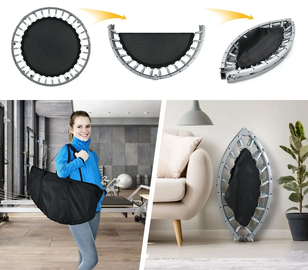 Trambulină fitness Costway TW10009RE 101cm (Black/Red)