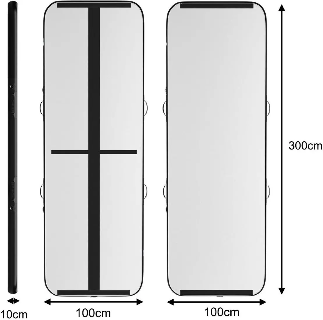 Saltea gonflabila pentru gimnastica Costway SP37188DE-BK (Black)
