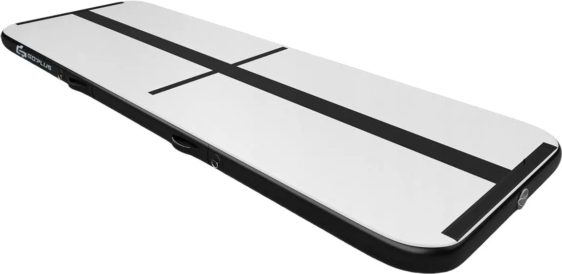 Saltea gonflabila pentru gimnastica Costway SP37188DE-BK (Black)