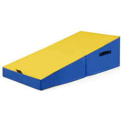 Saltea de gimnastica inclinata Costway FH10120YW (Yellow/Blue)