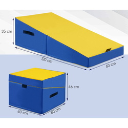 Наклонный гимнастический мат Costway FH10120YW (Yellow/Blue) Thumb