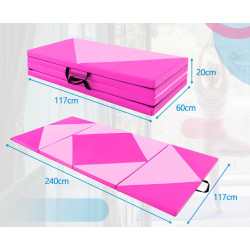 Saltea pliabila pentru gimnastica Costway FH10092FM (Pink) Thumb