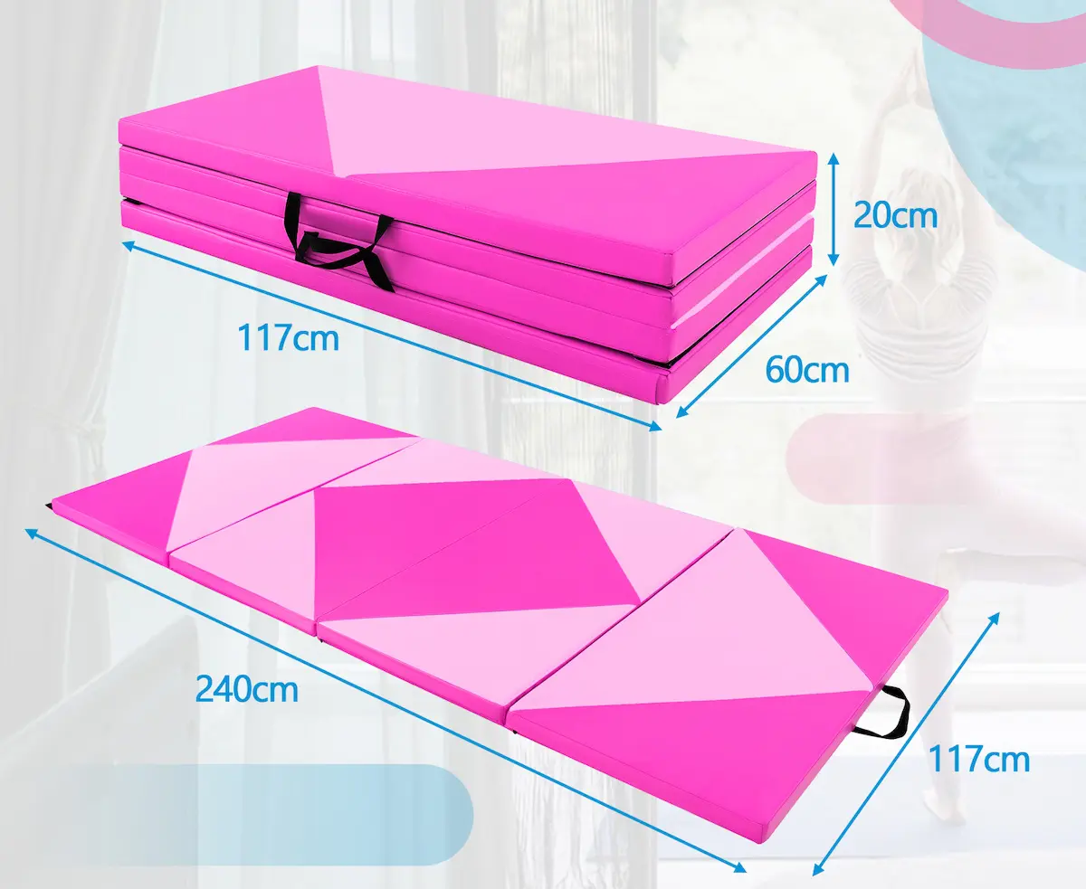 Saltea pliabila pentru gimnastica Costway FH10092FM (Pink) - 4