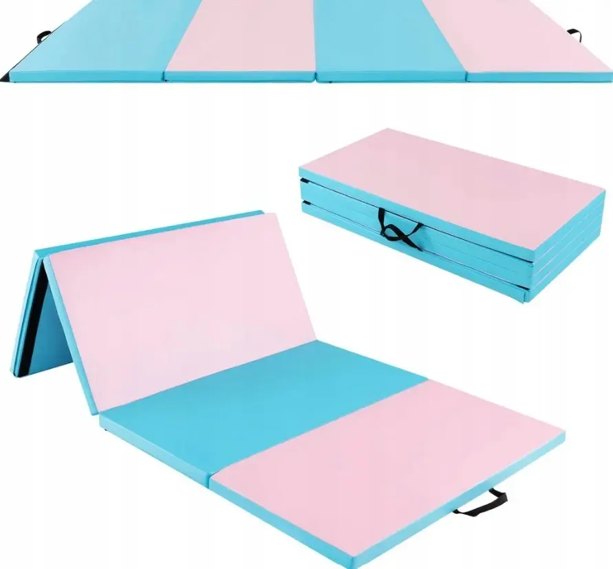 Saltea pliabila pentru gimnastica Costway FH10087BL (Blue/Pink) - 3