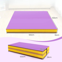 Складной гимнастический мат Costway FH10090PU (Yellow/Pink) Thumb