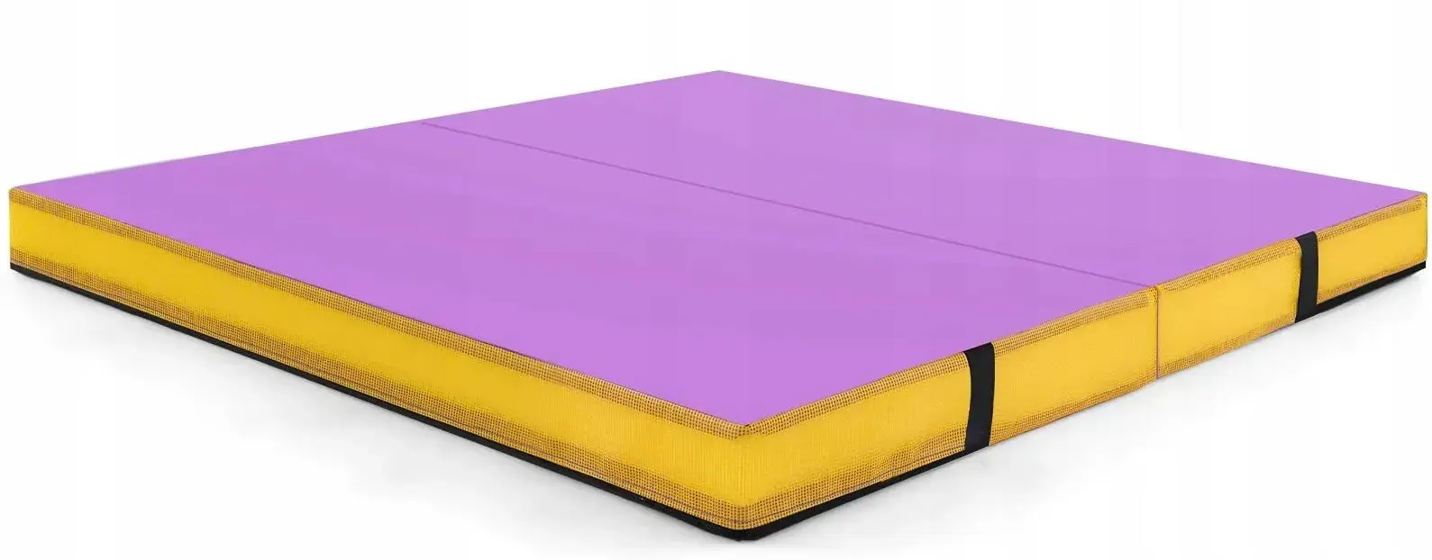 Складной гимнастический мат Costway FH10090PU (Yellow/Pink)