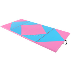 Saltea pliabila pentru gimnastica Costway FH10092BL (Pink/Blue)