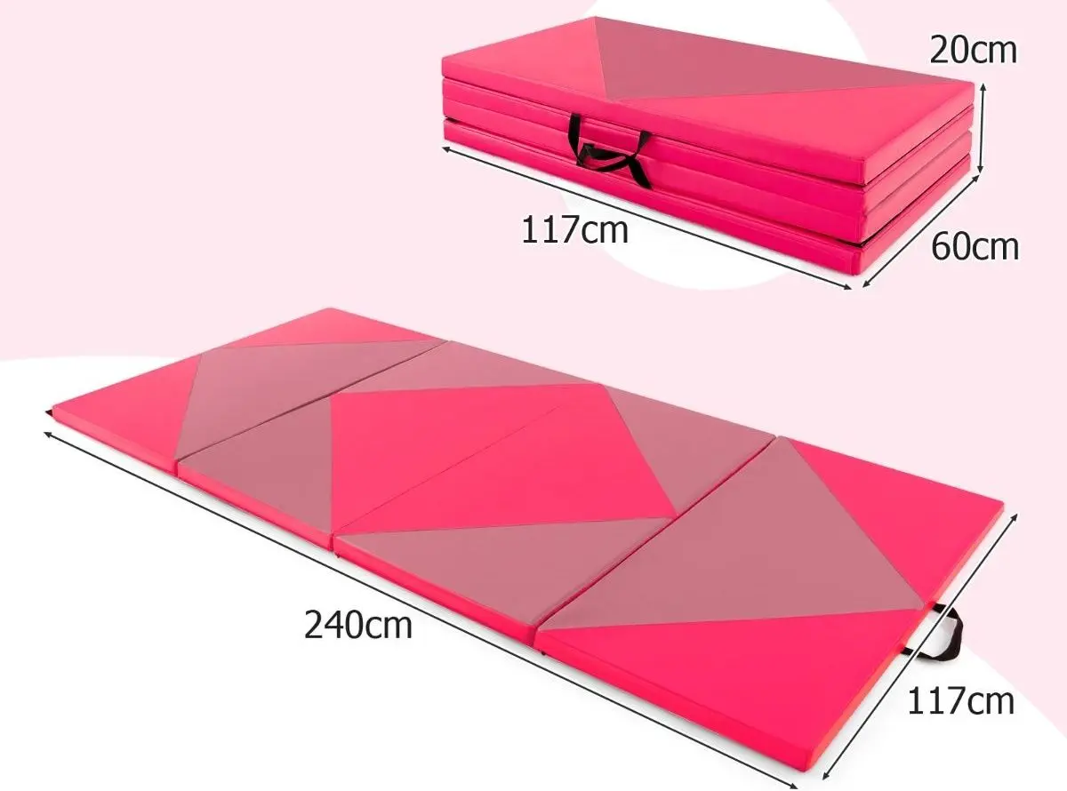 Saltea pliabila pentru gimnastica Costway FH10092MH (Pink)