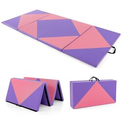 Складной гимнастический мат Costway FH10092PK (Pink/Purple) Thumb