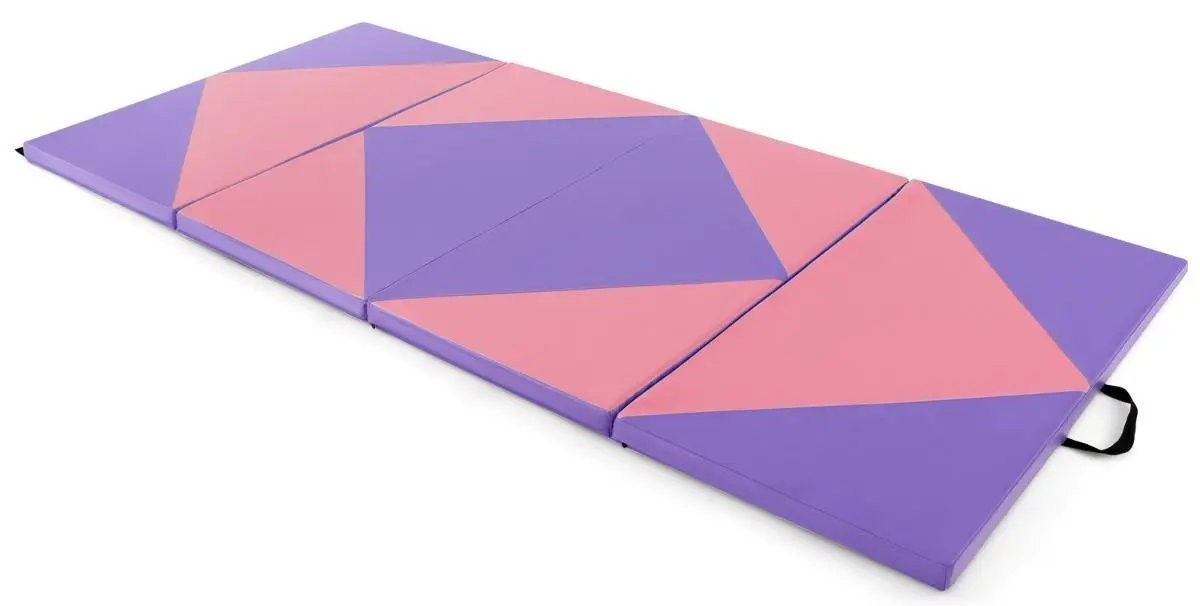 Складной гимнастический мат Costway FH10092PK (Pink/Purple)