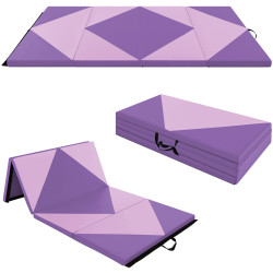 Складной гимнастический мат Costway FH10092ZS (Pink/Purple) Thumb